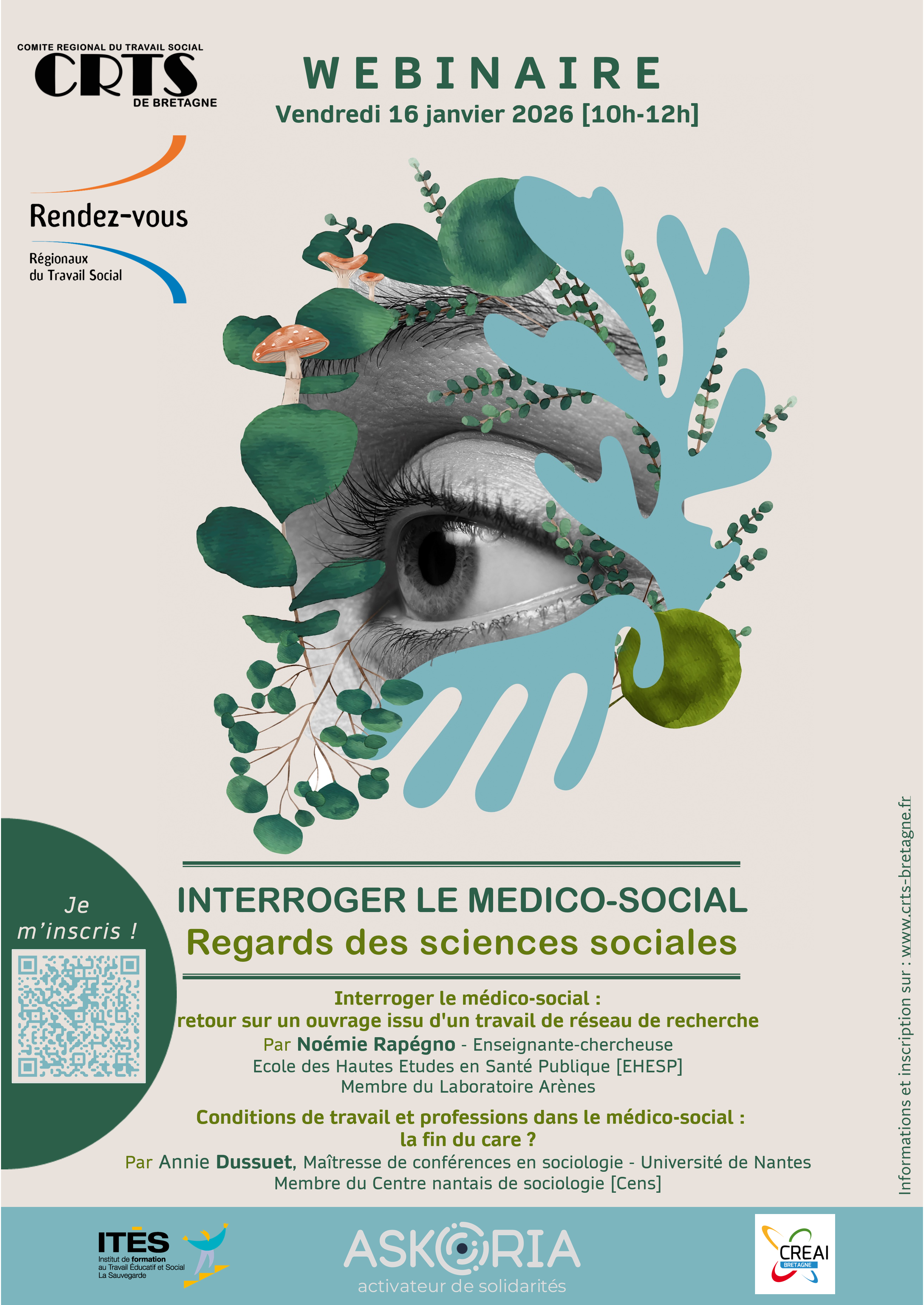 RVRTS 16.01.2026 Interroger medicosocial regards sciences sociales Affiche V251128
